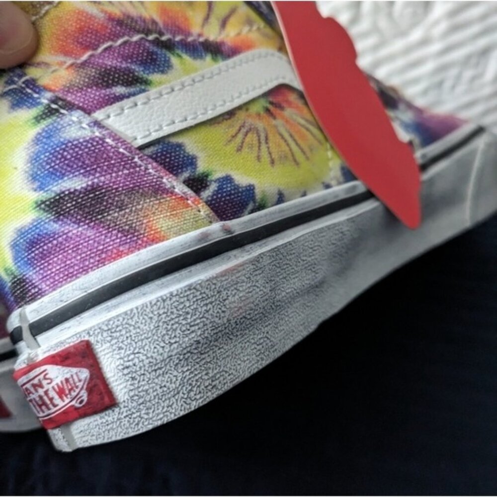 Vans Sk8 Hi Tapered Washed Tie Die Women Size 7 Yellow White VNOA4U1619X 112025 - Picture 10 of 11